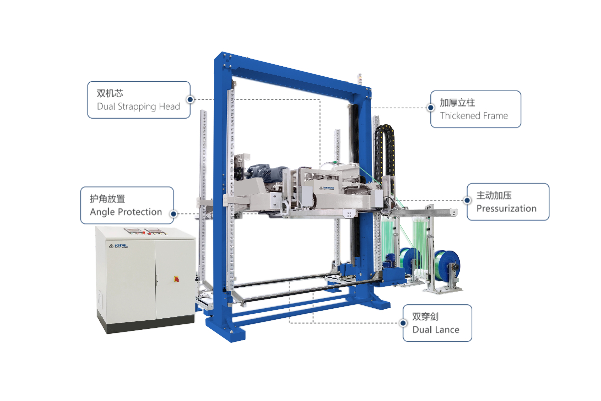 TSSAP-211雙機(jī)芯雙穿劍加護(hù)角加壓捆扎機(jī)